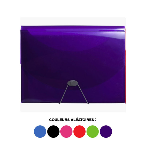 Trieur valisette - 13 compartiments - 24x32 - Polypro - Couleurs assorties - Exacompta