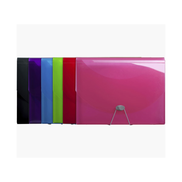 Trieur valisette - 13 compartiments - 24x32 - Polypro - Couleurs assorties - Exacompta