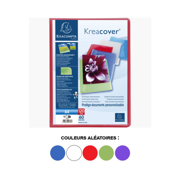 Porte-vues - Lutin - 120 vues - Couverture personnalisable - Polypro - A4