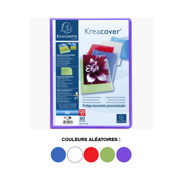 Porte-vues - Lutin - 120 vues - Couverture personnalisable - Polypro - A4
