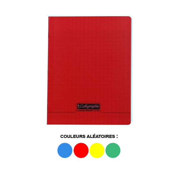 Cahier - 17x22cm - Grands carreaux - 96pages - Polypro - Couleurs assorties