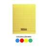 Cahier - 17x22cm - Grands carreaux - 96pages - Polypro - Couleurs assorties