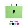photo-Trieur valisette - 20 compartiments - 34x25x8cm - Poignée - Couleurs assorties - Exacompta