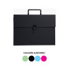 Trieur valisette - 20 compartiments - 34x25x8cm - Poignée - Couleurs assorties - Exacompta