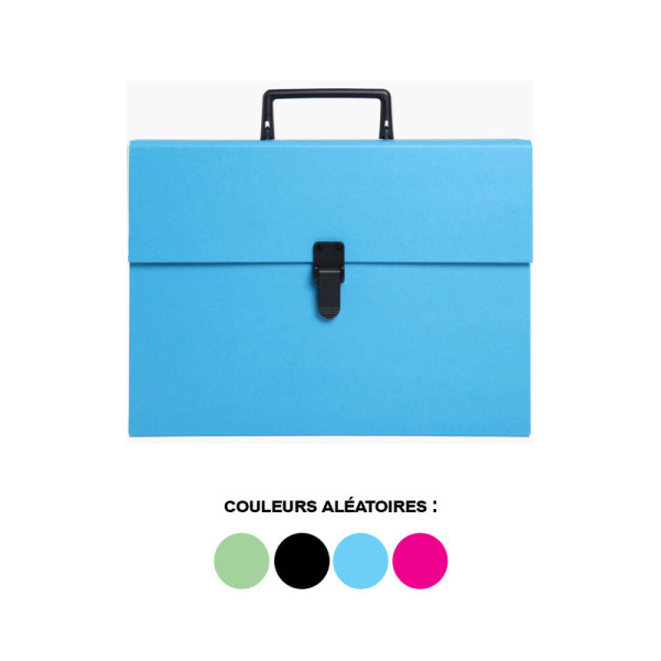 Trieur valisette - 20 compartiments - 34x25x8cm - Poignée - Couleurs assorties - Exacompta
