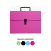 Trieur valisette - 20 compartiments - 34x25x8cm - Poignée - Couleurs assorties - Exacompta
