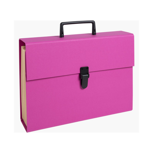 Trieur valisette - 20 compartiments - 34x25x8cm - Poignée - Couleurs assorties - Exacompta