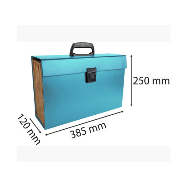Trieur valisette - 20 compartiments - 34x25x8cm - Poignée - Couleurs assorties - Exacompta