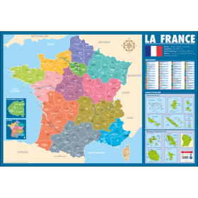Poster éducatif Chiffres Romains 52x76 Cm - Effaçable à Sec, Pour Apprendre En S'amusant (primaire)