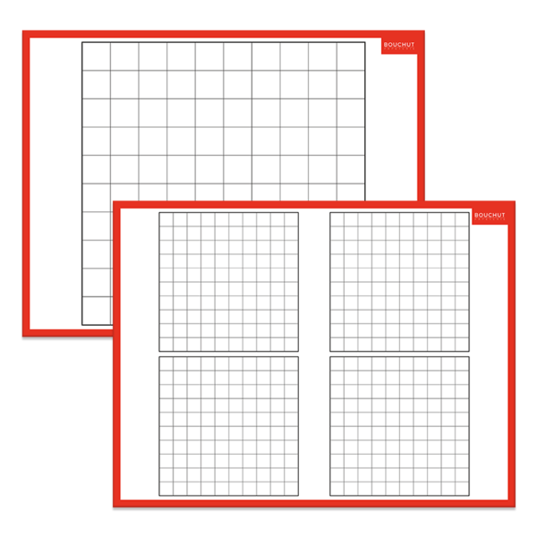 photo-Ardoise effaçable - 2 faces - Quadrillé - 32x42cm - Pour l'école - Bouchut