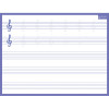 photo-Ardoise effaçable - 2 faces - Portées de musique - 32x42cm - Pour le solfège