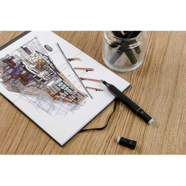 Carnet - Dessin - Pour feutre à alcool, encre de Chine - 11x22cm - 220g - Clairefontaine - Layout