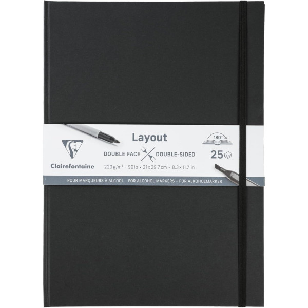 photo-Carnet - Dessin - Pour feutre à alcool, encre de Chine - A4 - 220g - Clairefontaine - Layout