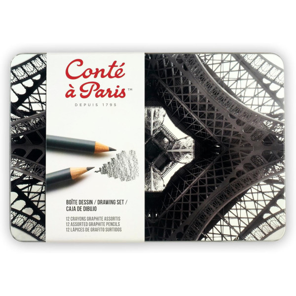 photo-Crayons graphite - Dessin - Beaux-arts - Conté à Paris - 12 dureté 3H à 6B