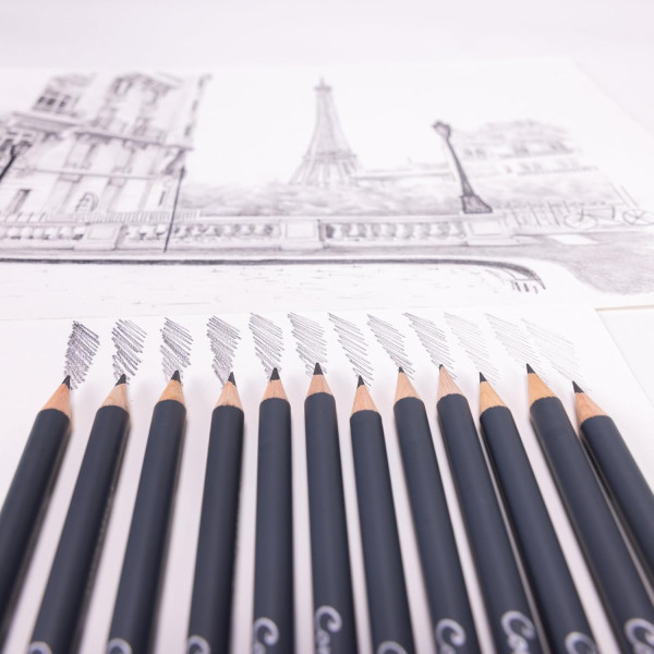 Crayons graphite - Dessin - Beaux-arts - Conté à Paris - 12 dureté 3H à 6B