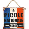 photo-Plaque décorative - Picole Nationale - Style vintage - Métal - 20x20cm - Déco