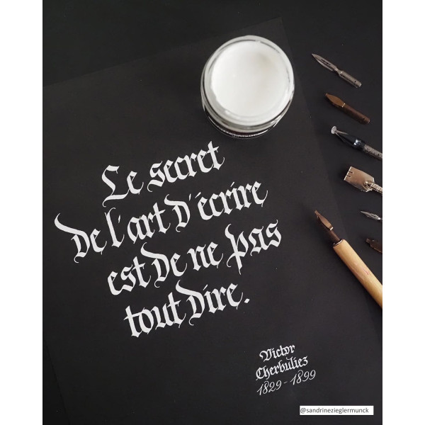 Encre de calligraphie pigmentée - Rouge de Chine - Jacques Herbin - Flacon 40ml