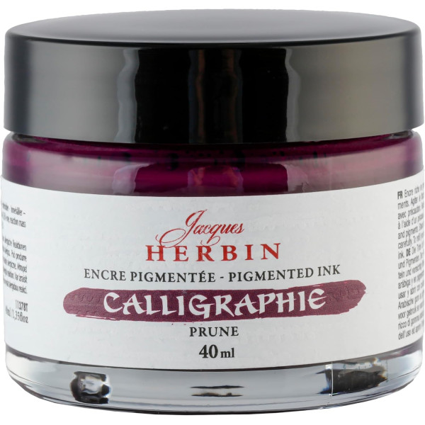 photo-Encre de calligraphie pigmentée - Vert Japon - Jacques Herbin - Flacon 40ml