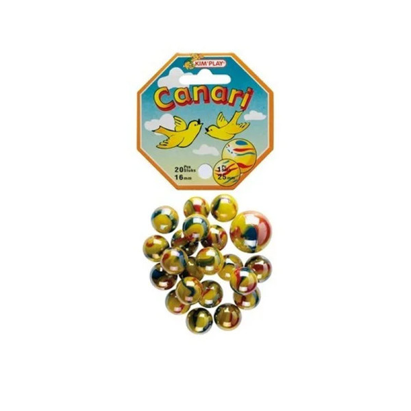 photo-Billes + calot - Canari - Jeu de récréation - Filet de 21 billes