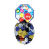 photo-Billes plate - Couleurs assorties - Jeu de récréation - Filet de 250g de billes