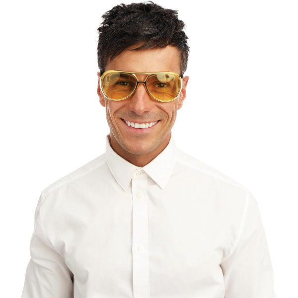 Lunettes - Elvis Presley - Déguisement - Doré - Plastique - Adulte - Soirée