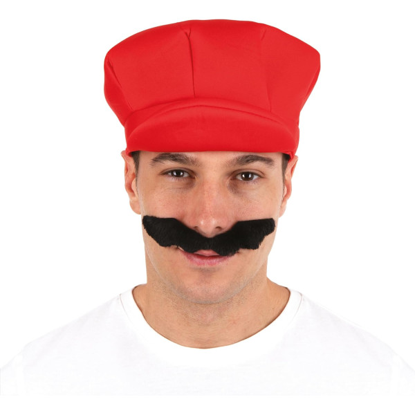 Moustache Mario Bros - Noir - Déguisement - Synthétique - Autocollante