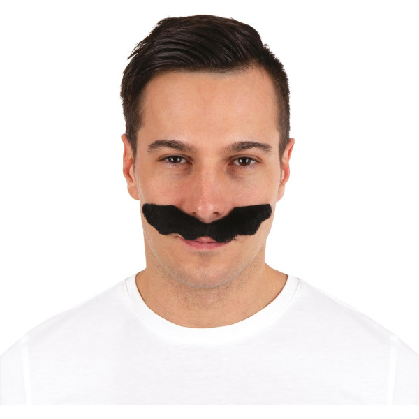 Moustache Mario Bros - Noir - Déguisement - Synthétique - Autocollante