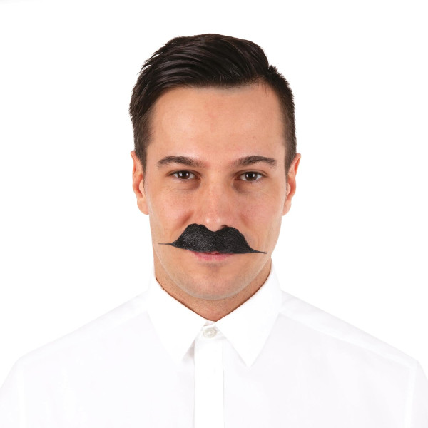 Moustache de gentleman - Noir - Déguisement - Synthétique - Autocollante