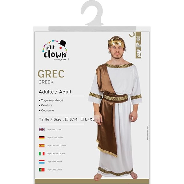 photo-Déguisement - Costume - Grec - Antiquité - Carnaval - Homme - Taille L/XL
