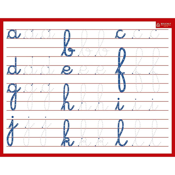 photo-Ardoise effaçable - 2 faces - Lettres de l'alphabet - 21x26,5cm - Scolaire