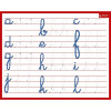 photo-Ardoise effaçable - 2 faces - Lettres de l'alphabet - 21x26,5cm - Scolaire