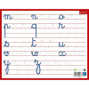 Ardoise effaçable - 2 faces - Lettres de l'alphabet - 21x26,5cm - Scolaire