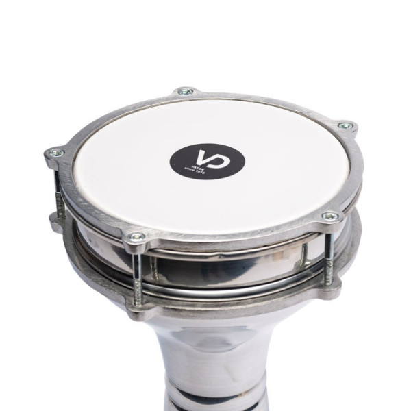 Derbouka - Aluminium - Instrument de musique - 34,5x20cm - Peau synthétique