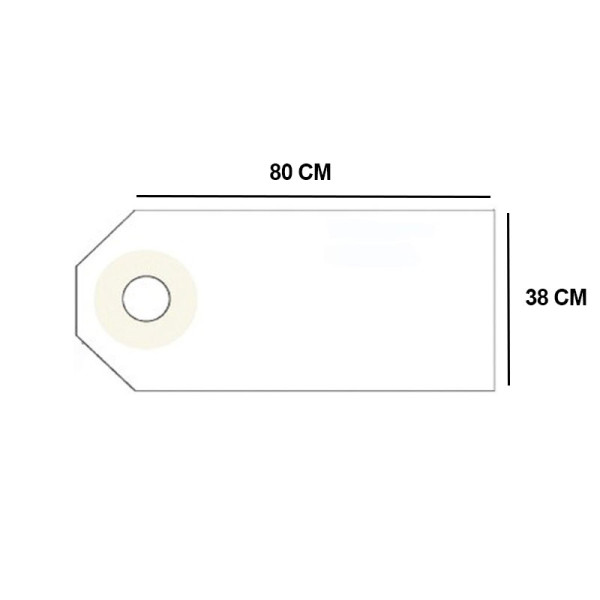 Etiquettes américaines - 80x38mm - Blanche - Avec fil de fer - Boîte de 1000 - Apli