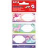 photo-Etiquettes scolaires - Pour cahiers, livres - Licornes - 34x80mm - 9 étiquettes
