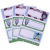 Etiquettes scolaires - Pour cahiers, livres - Football - 34x80mm - 9 étiquettes