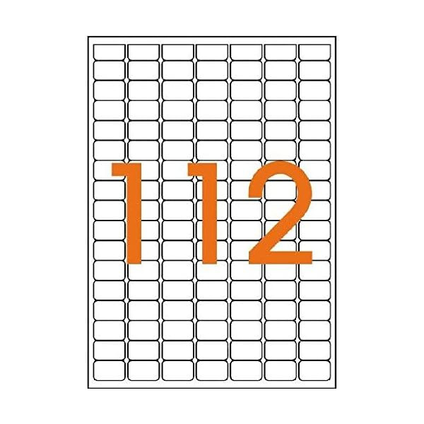 Etiquettes - Blanche - 12x18,3mm - 10 planches A5 - 1120 étiquettes - Enlevables - Apli