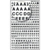 Lettres et chiffres de transfert - Noir - 5mm - 339 caractères - Apli