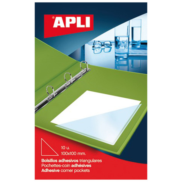 photo - Pochettes-coin adhésives - Bureau - 170x170mm - 6 unités - Apli