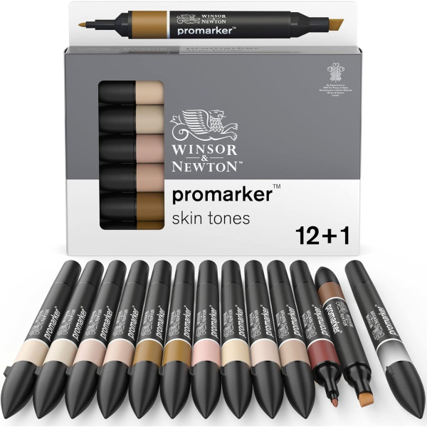 photo-Feutres - Promarker - 12 couleurs - Teintes chair - Winsor et Newton - Dessin - Illustration