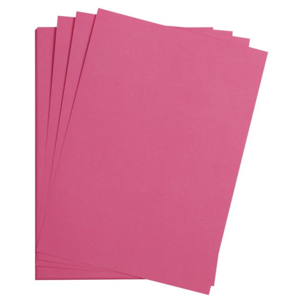 photo-25 feuilles de papier - Rose fuchsia - A4 - 270g - Lisse - Dessin, loisirs créatifs - Maya