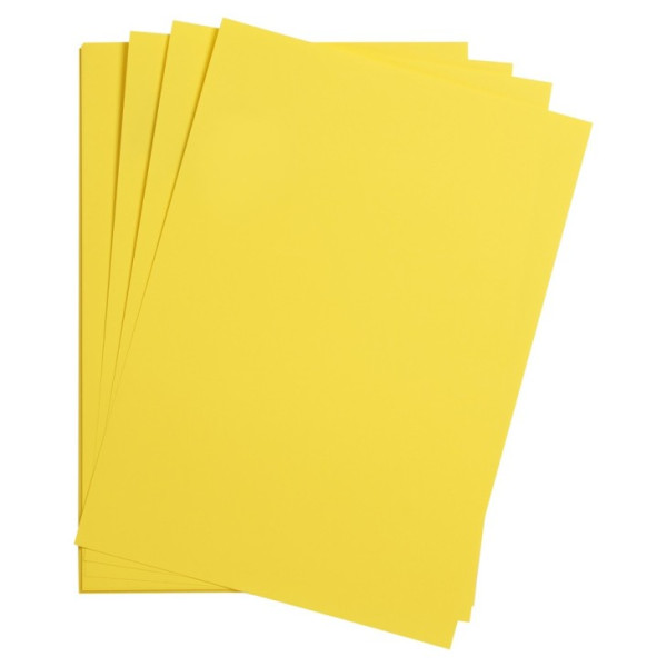 photo-25 feuilles de papier - Jaune citron - A4 - 270g - Lisse - Dessin, loisirs créatifs - Maya