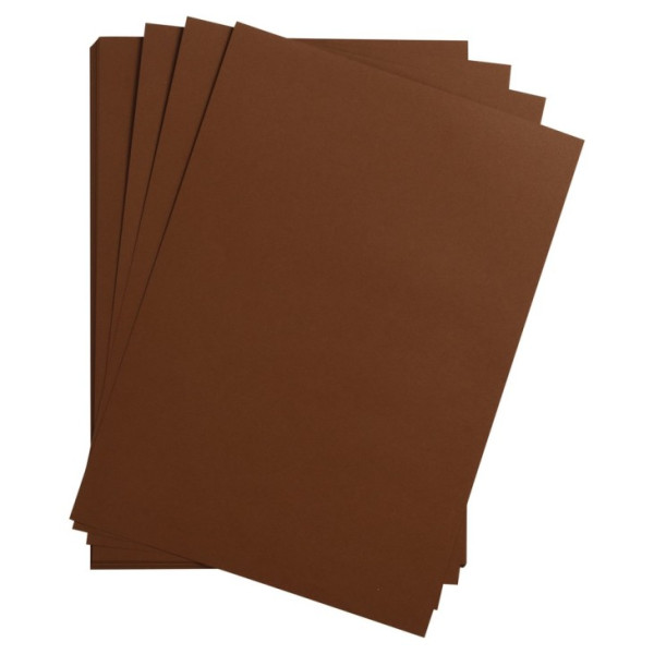 photo-25 feuilles de papier - Marron - A4 - 270g - Lisse - Dessin, loisirs créatifs - Maya