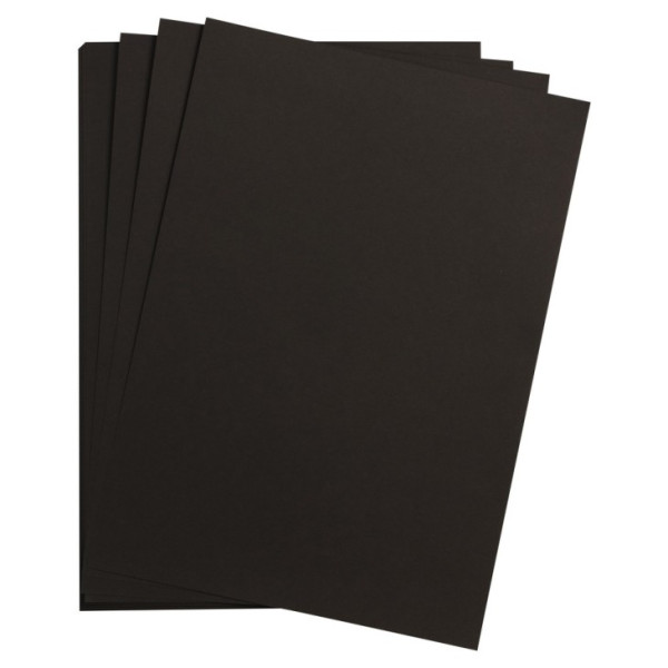 photo-25 feuilles de papier - Noir - A4 - 270g - Lisse - Dessin, loisirs créatifs - Maya