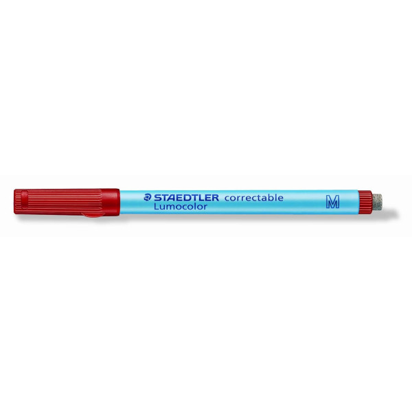 4 feutres - Non permanent - Effaçable à sec - Pointe moyenne - Noir, vert, bleu, rouge - Lumocolor - Staedtler