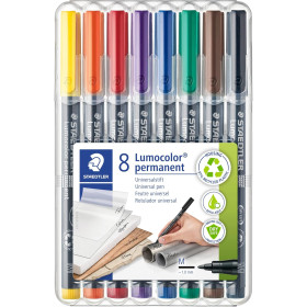 Lot De 8 Marqueurs Indélébiles à Pointe Longue - Encre à Base D'huile Pour Métal, Carrelage - Étanches, Durables - 13,7 Cm