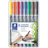8 feutres - Indélébile - Permanent - Pointe moyenne - Lumocolor - Staedtler