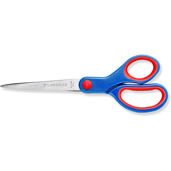 Ciseaux pour droitier - Lame de 21cm - Bouts pointus - Staedtler - Noris