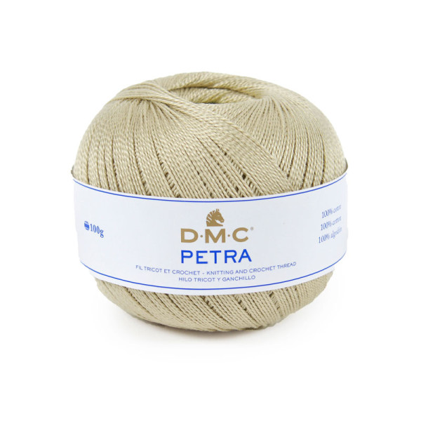 photo-Pelote de laine - 100% coton - Sable - 53782 - DMC - Petra - Grosseur 5