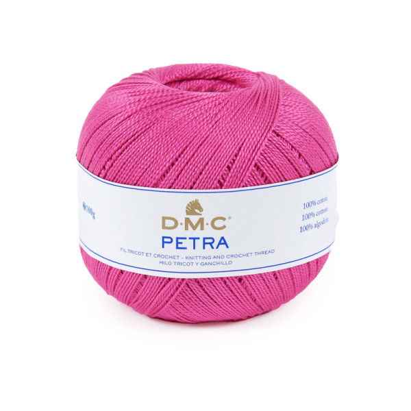 photo-Pelote de laine - 100% coton - Rose - 53805 - DMC - Petra - Grosseur 5
